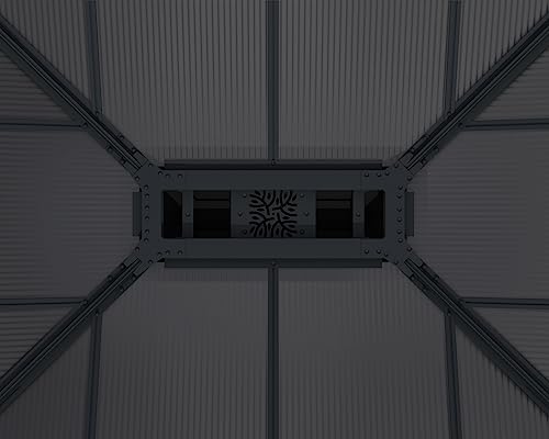 Canopia by Palram Carport Bausatz Colorado 14x14 425 x 425.5cm Doppelcarport Polycarbonat in Anthrazit für PKW aus rostfreiem Aluminium