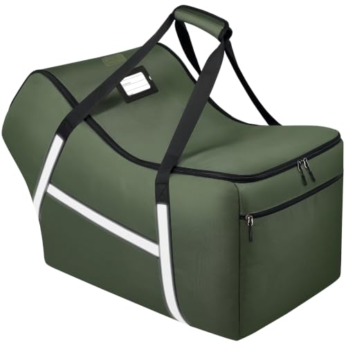 Image of Infant Car Seat Travel Bag for Airplane Compatible with All Nuna Pipa Car Seat and Base,Chicco KeyFit 30 and Base, Padded Car Seat Bags for Air Travel,Car Seat Gate Check Bag with Side Pocket, Green
