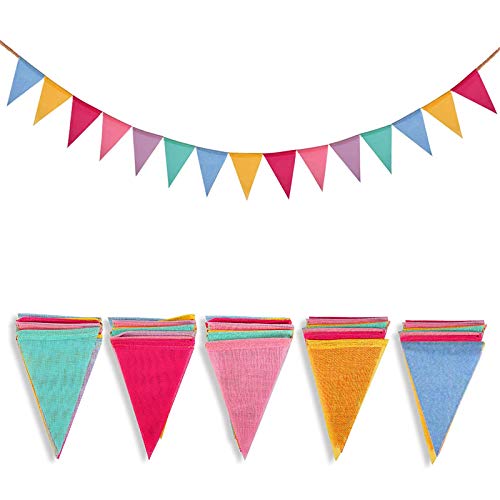 Jilin Wimpelkette, 5er Pack 5M Mehrfarbig Dreieck Flaggen Cover