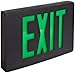Morris Products 73364 Cast Aluminum LED Exit Sign, Green Letter Color, Black Face Color, Black Housing Finish