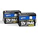 WattCycle 12V 314Ah Mini LiFePO4 Battery 2 Pack, Self-Heating Lithium Battery 12V 200A BMS, Lithium RV Batteries Built-in Bluetooth & APP, Perfect for RV Power, Home Energy Storage, Solar, Off-Grid