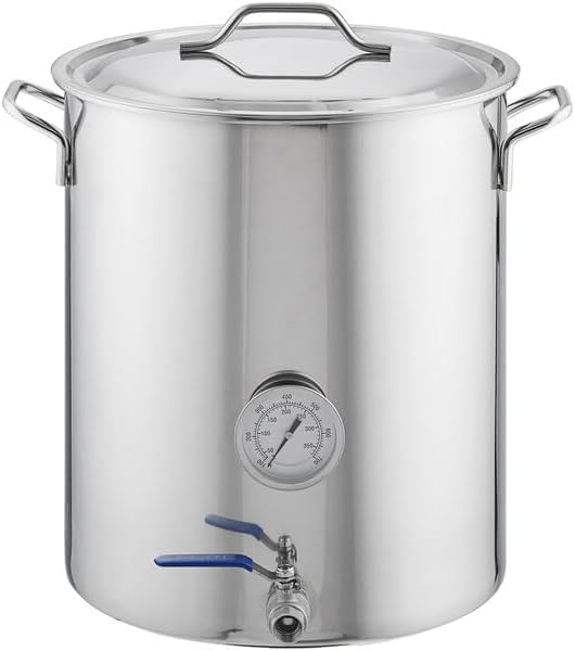 Brewing Kit with 55,000 BTU Single Burner Outdoor Patio Stove 10 Gallon Stainless Steel