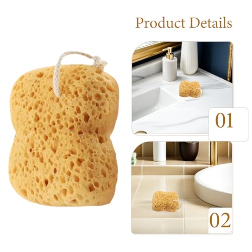 Éponge de bain exfoliante naturelle lavable pour gommage corps