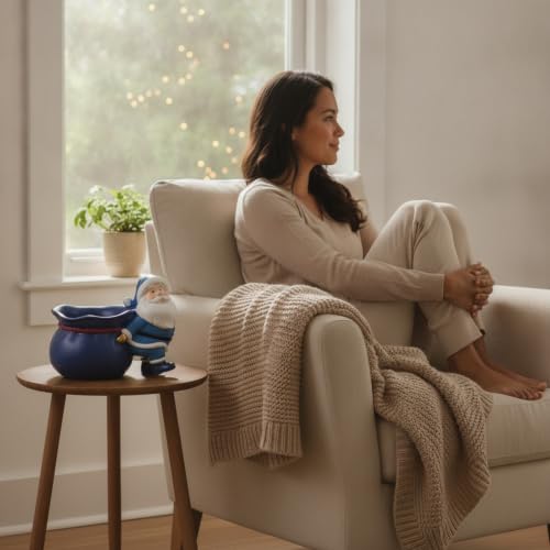 Figurine Père Noël boîte à bonbons compacte contre le désordre de table - 8