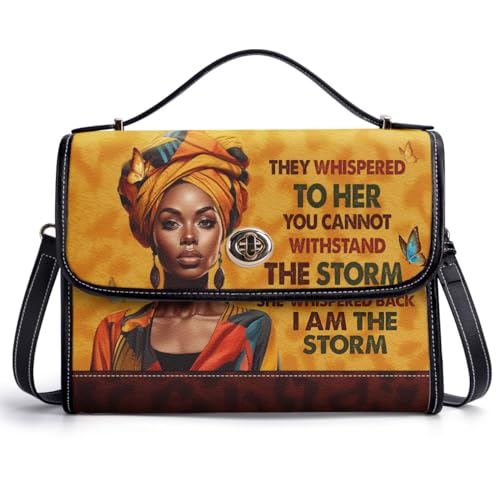 Personalized Leather Satchel Bag For Women - African Pride Woman Purses - Christmas Gifts For Black Women