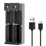 Utilisation Simple & éCoresponsable: Indicateurs LED clairs, mise en place intuitive. Réduisez déchets et coûts en remplaçant les alcalines par des accus Li-ion. Un chargeur pile durable pour une énergie plus verte, compatible avec la plupart des besoins de batterie cigarette électronique