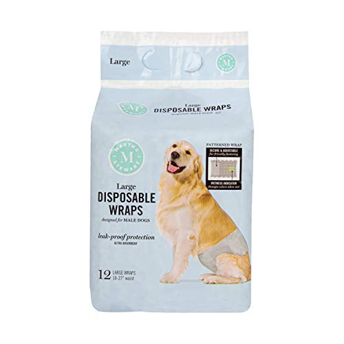 Martha Stewart for Pets Male Dog Wraps | Disposable Male Dog Wraps Size Large 18