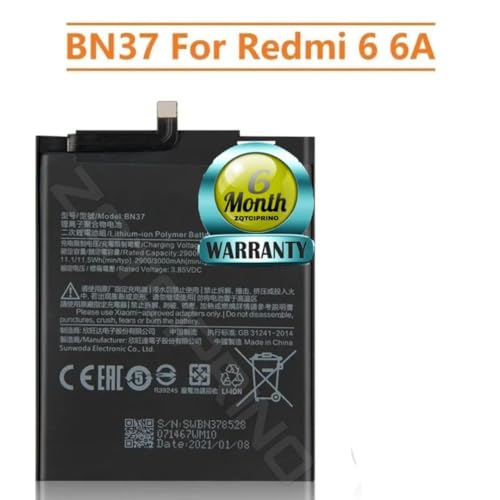 Image of Original BN37 Battery for Redmi 6 /6A /M1804C3DG / M1804C3DH / M1804C3D Battery with 6 Month Warranty ****(CC78)