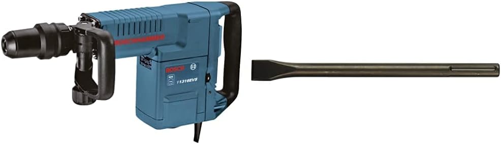 BOSCH 11316EVS SDS-Max Demolition Hammer Bundle with BOSCH HS1911 1 In. x 12 In. Flat Chisel