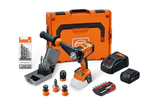 FEIN Akku-Bohrschrauber ASCM 18-4 QM AS Metal Advanced Top Set, 4-Gang, Mit bürstenlosem Motor und QuickIN Schnittstelle,mit Zubehörset, 1 Akku (GBA 18 V 5.0 Ah AS) und Ladegerät (GAL 1880 CV AS)