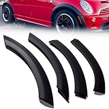 AutoXcessori 4X Black Front Left, Right Fender Flares Wheel Arch Cover Trim for 2002-2008 BMW Mini Cooper R50 R52 R53 S Convertible OE# 51131505864, 51131505865