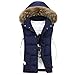 Ymosrh Men Vest, Trench Coat for Casual Black Puffer Jacket XL Men's Autumn Winter Zipper Fashion Color Waistcoat Vest Top Coat Shell Jacket Fur Jackets Windbreaker Colombia Jeans Jacket (3XL, Navy)