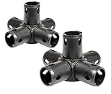 Moveandstic 2er Set Raumkupplung 5-armig, schwarz - Kupplung 5 armig Raum