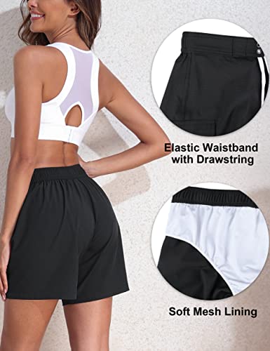 Rocorose Women's Swim Shorts 5" Quick Dry Swimsuit Bottom Summer Beach Board Shorts Trunks with Liner3
