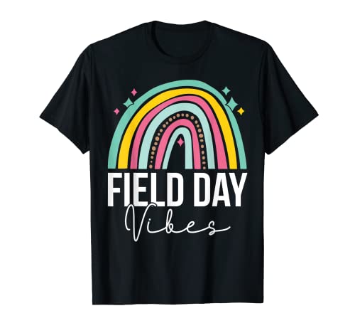 Field Day Vibes Rainbow For Teacher Kids Field Day 2023 T-Shirt