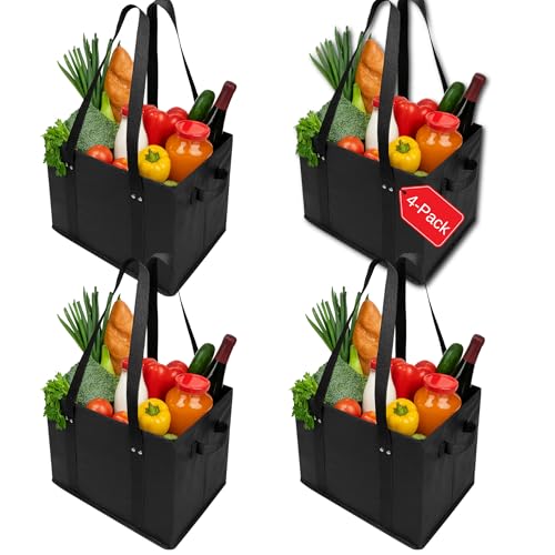 BAG-THAT! 4pk Reusable Grocery Bags Shopping Bags Tote Box