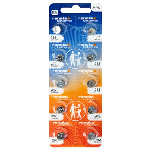 Baterías Renata 392 SR41W Silver Oxide 1.55V 10 unidades miniatura 1