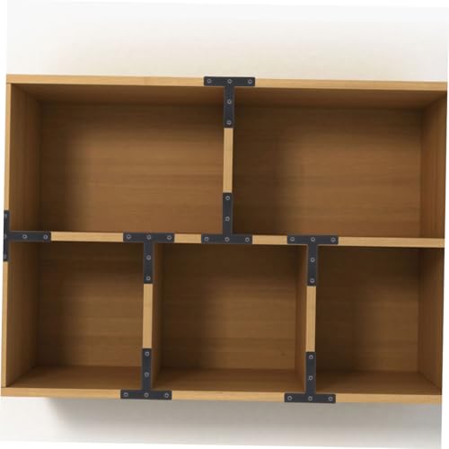 Équerres plates acier support T étagère plaque fixation bois meubles 30pcs - 6