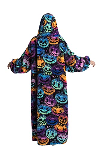 Lengthen Hoodie Blanket,Oversized Ultra Soft Warm Wearable Hooded Blanket Sweatshirt,One Size Fits All Adults Men Women - Image 2