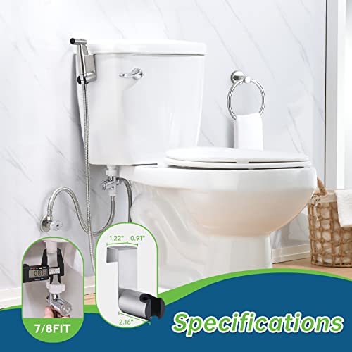 Fekivasy 3 Packs Handheld Bidet Sprayer for Toilet with Adjustable Jet Spray for Toilet Bidet Cloth Diaper Sprayer Sets, Stainless Steel Bathroom Fixture Hardware Parts Bidet Faucets thumbnail 2