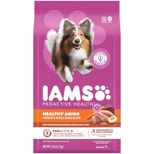 IAMS Proactive Health Healthy Aging Dry Dog Food Chicken & Whole Grain Recipe 5 lb. Bag