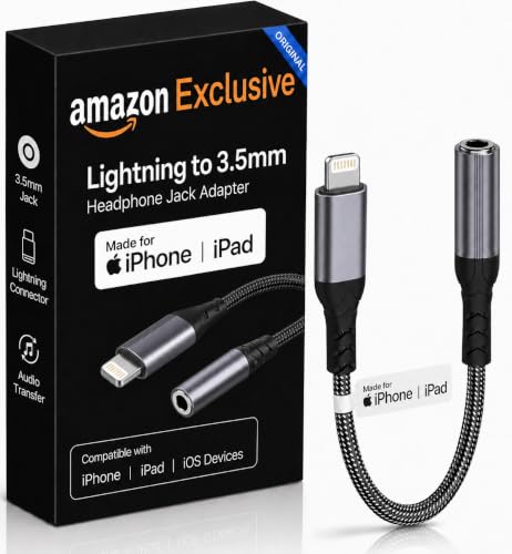 Image of Bxlive Lightning to 3.5mm Headphone Adapter | AUX Audio Jack Converter Compatible for iPhone 14 /13 /12 /11 /X /8 | Hi-Fi Sound Quality | Durable Metal Design | iOS Compatible, Warranty