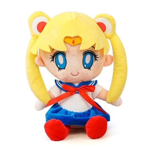 Philoctes Plush Anime Doll Sailor Moon 25cm, Muñecas de Peluche de Anime Tsukino Usagi, Juguetes Figuras de Felpa- Peluches, Regalos para Niño y Adultos (A)