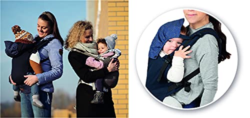 Portabebés MoMi COLLET para niños de 3 a 48 meses (peso 4 a 20 kg), 2 posiciones de transporte con 6 puntos de ajuste, con capucha y reposacabezas para el niño - imagen 2