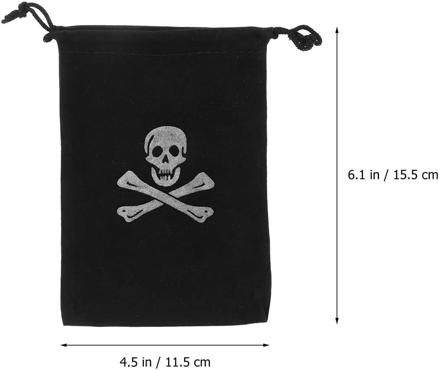 BESPORTBLE 20Pcs Pirate Loot Bags, Pirate Goodie Bags With Drawstring 6X 4.48 Inches Party Favor, Halloween Drawstring for Halloween Cosplay Party Favors