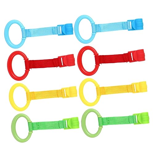UPKOCH Cot Bed Hand Rings 8pcs Baby Standing Pull Tab Suction Spinners for Safe Walking Aid