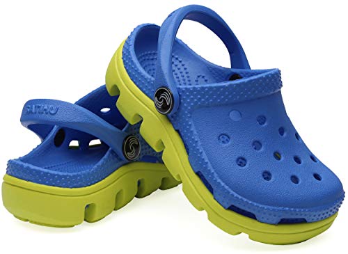 Vunavueya Ragazzi Zoccoli e SABOT Ragazze Infradito e Ciabatte da Spiaggia Scarpe Sabot da Giardino Estive Sandali Scarpette Pantofole da Piscina C Blu Giallo 23/24 EU=C6/7