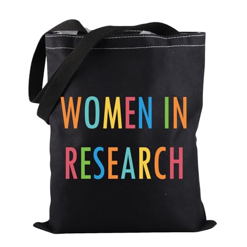 PWHAOO Women in Research Scientist Tote Bag Phd Scientist Gift Scientific Research Gift, Bolsa feminina em pesquisa
