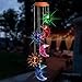 Produktbild JiaMeng Solarbetriebenes LED-Windspiel, tragbar, Sonne Mond, Windspiel, Outdoor-Dekorative Windglocke für Garten, Terrasse, Deck, Hof.