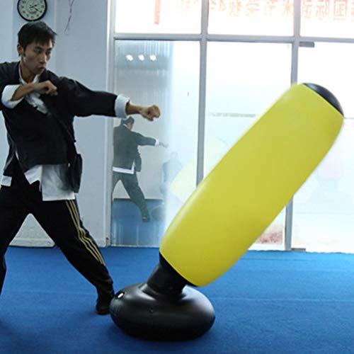 IMIKEYA Fitness Inflável Infantil Saco de pancadas Stress Punch Tower Speed Bag Stand Power Boxing B