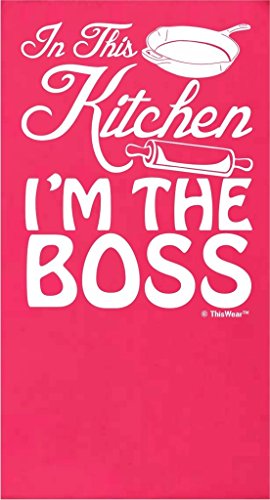 In This Kitchen I'm The Boss Funny Apron For Kitchen Two Pocket Apron Heliconia [Ppp] #TOP1