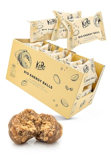 KoRo - Bio Energy Ball Salted Peanut 14 x 30 g - Vegan - Idealer Snack to-go - Cremiger Nussmus-Kern