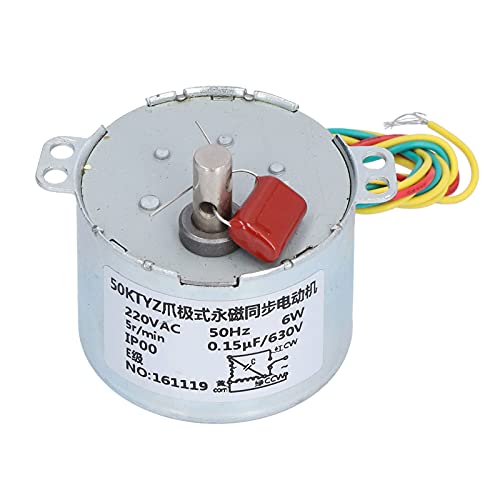 Spacnana AC220V 5 U/Min Motor de Transmisión con Máscara Control Industrial de Eje de Salida Ultra Tarjeta para Abridores de Puertas y Mini Cines