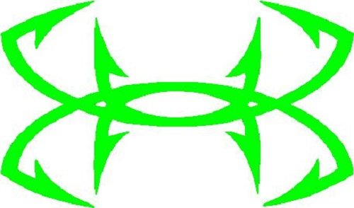 2 Fish Hooks 2 Stickers Decal 6 inch X 3 inch iguana green