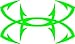 Fish Hooks Under Armour-like Sticker Decal 6" X 3" iguana green