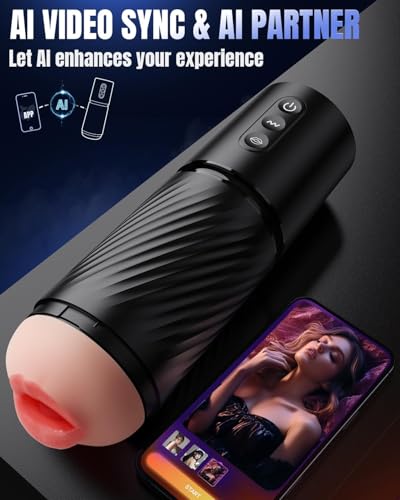 Image of Uoffile Male Sex Toy Pocket Pussy 3 Sleeves AI Sync Male Masturbator | 10 Sucking & 10 Dual Vibrating, APP Control Penis Pump Mens Sex Toy Adult Toy Male Sex Toys Stroker Erotic Massage Kits