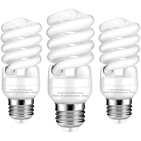 Arsmrau E26 13W 2700K CFL Bulbs (3 Pack) Cover