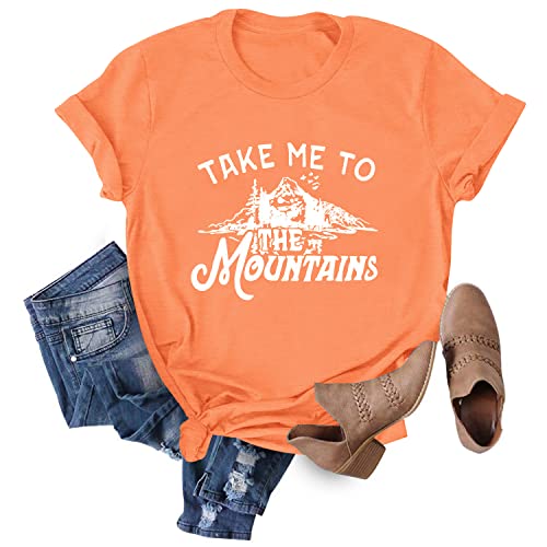 Anbech Women Take Me to The Mountains Shirt Mountain Graphic Tees...