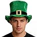 Ankelesz Top Hat St Patrick's Day Party Green Accessory Top Hat with Gold Buckle Fashionable Large Hats for Men Women Costume