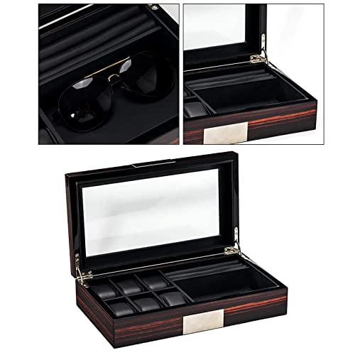 Boîte de montre en bois 6 boîtes de stockage rangement bijoux de valeur