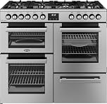 Belling Cookcentre 100DF 100cm Dual Fuel Range Cooker - Stainless Steel - A/A Rated