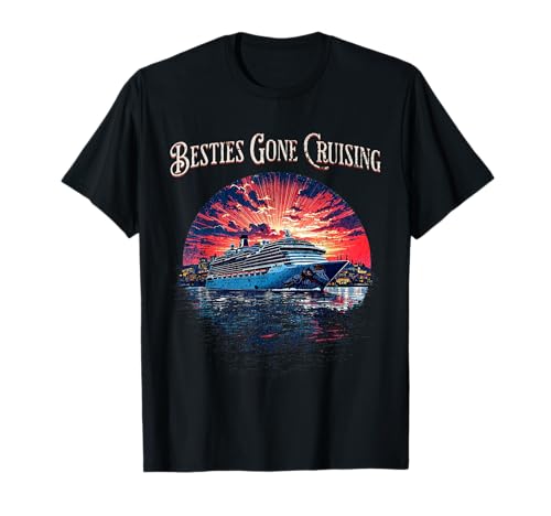 Besties Gone Cruising, Cruise Vacation graphic design, Fun Camiseta