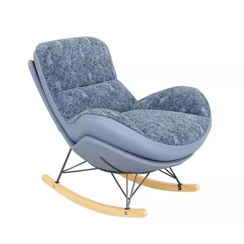 Genérico Mecedora Moderna tapizada en Rosa con cojín de Doble Cara y reposapiés: cómoda Tumbona para salón, habitación Infantil y Zona de Relax.