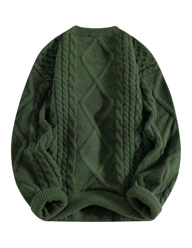 Image of Aelfric Eden Oversized Knit Sweater Solid Vintage Pullover Sweater Unisex Woven Crewneck Knitted Tops