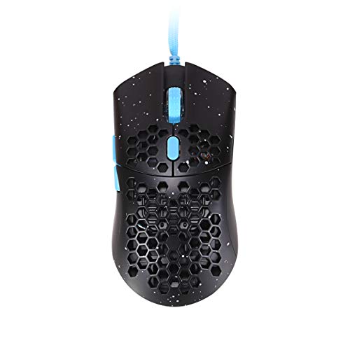 HK Gaming Sirius M Ultra Lightweight Honeycomb Shell Ambidextrous Wired Gaming Mouse 16 000 cpi - 6 Buttons - 54 g (Sirius-M, Phantom & Blue Limited Edition)