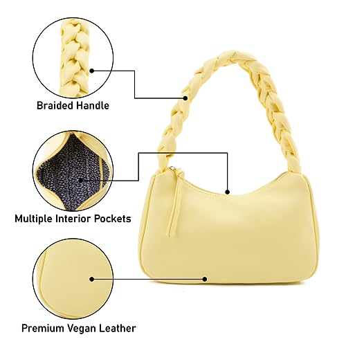 Image of Emperia Braided Top Handle Shoulder Bag For Women, Trendy Designer Small Hobo Tote Handbag